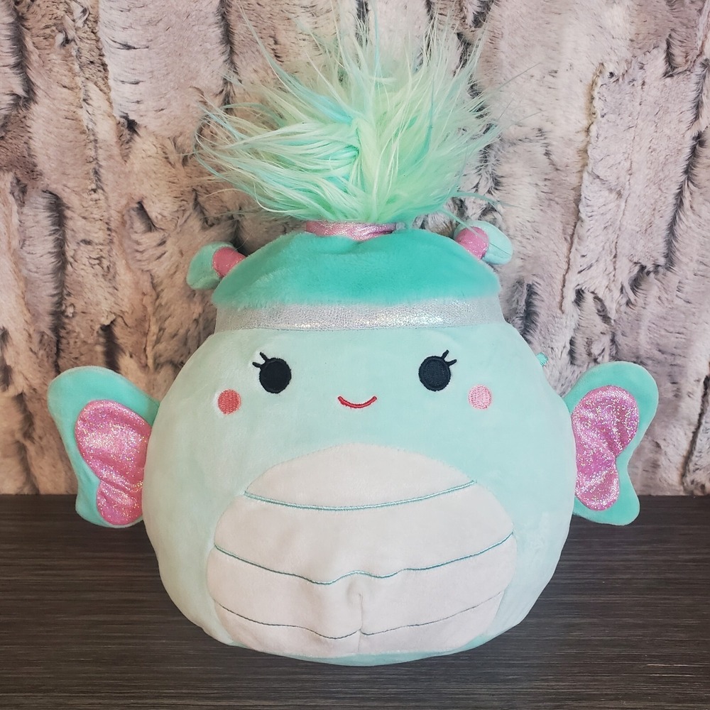 Squishmallows Reina the‎ Butterfly 12" Squish-Doos Velour Plush  EUC